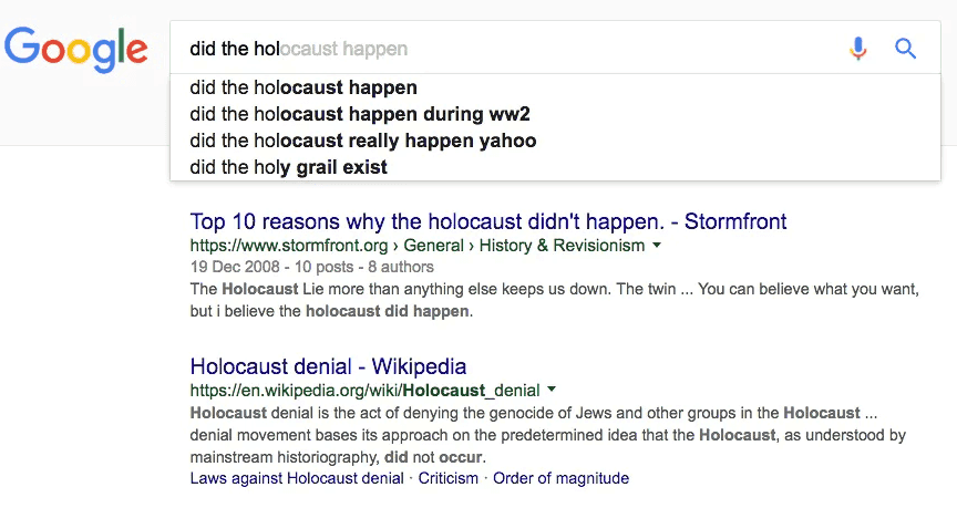 Google search crisis